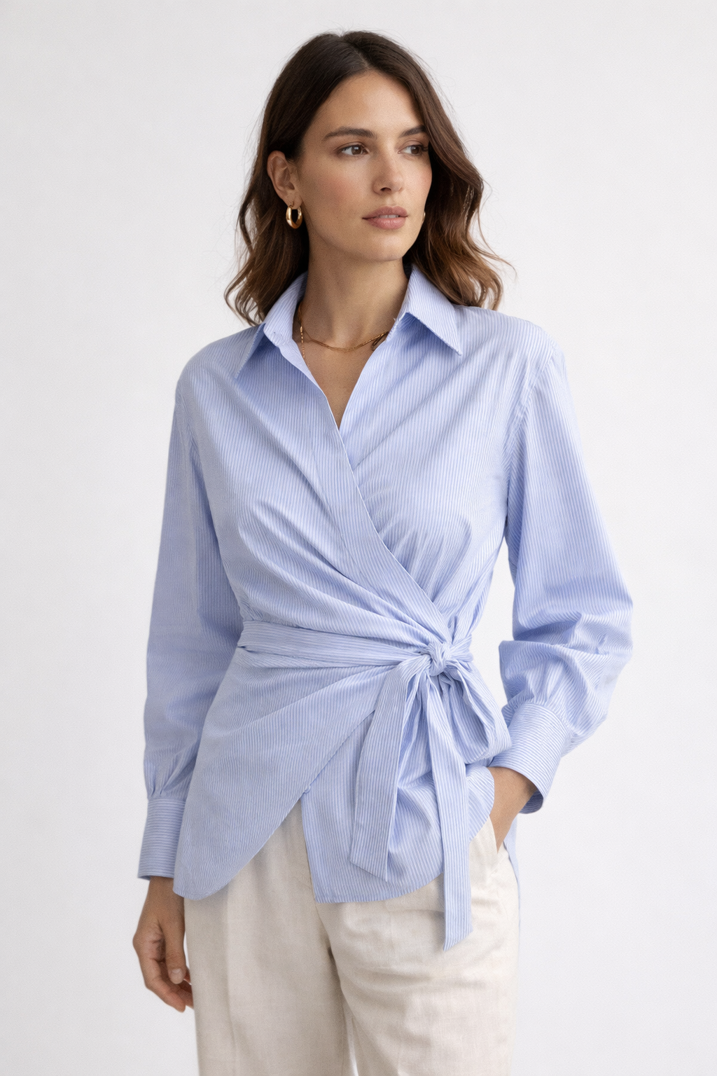 Skyline Wrap Cotton Shirt