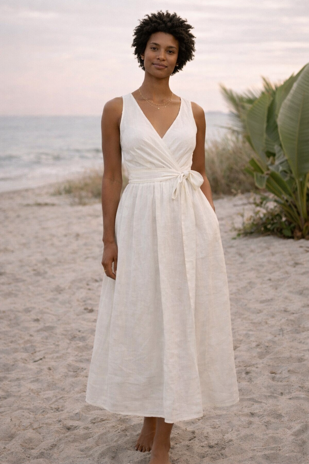 Ivory Breeze Dress Linen
