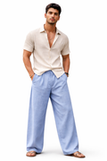Azure Flow Linen Pants