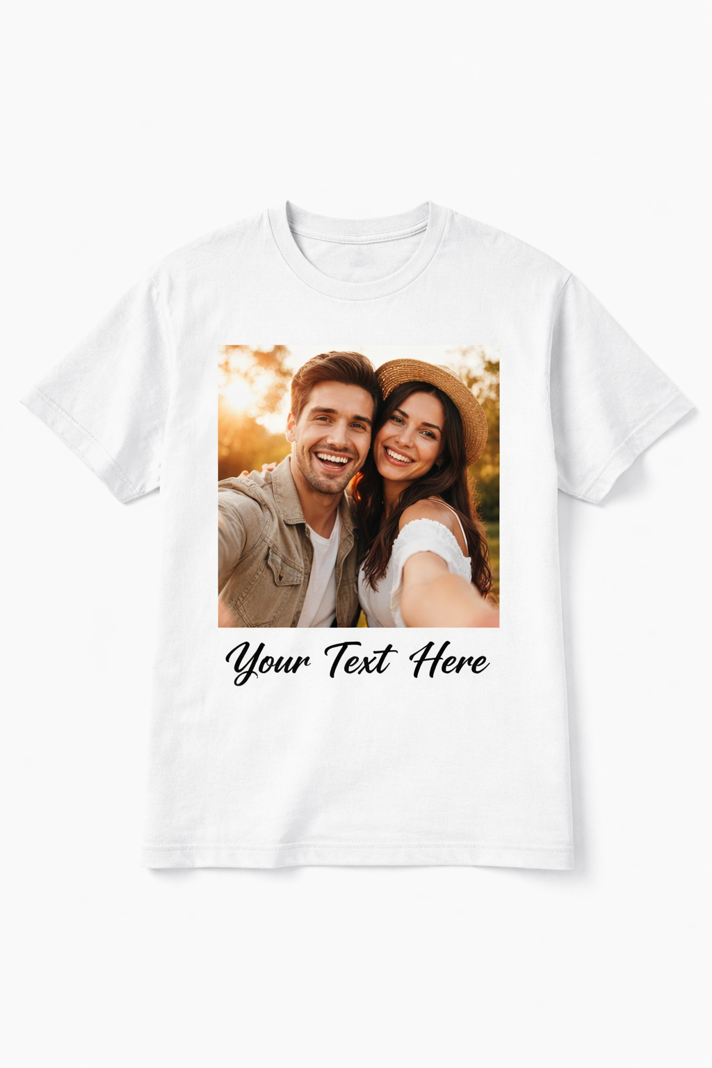 Custom Photo Tshirt Premium DTF print Organic Cotton Jersey