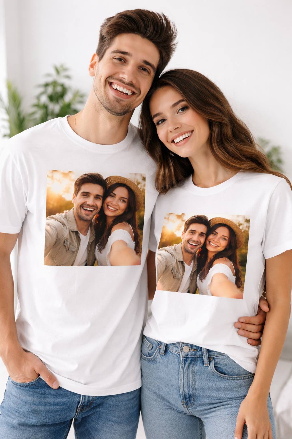 Custom Photo Tshirt Premium DTF print Organic Cotton Jersey