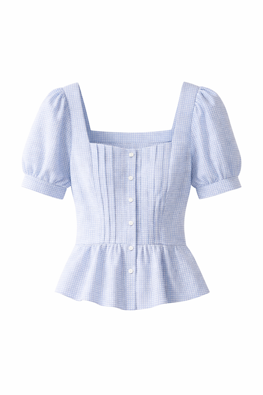 Blue Whisper Peplum Blouse