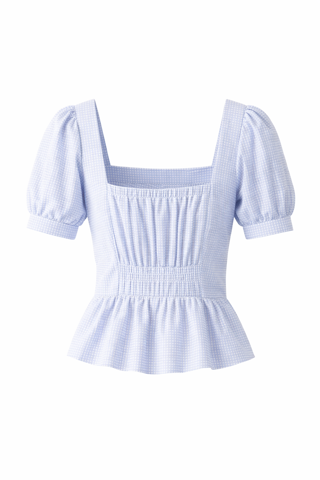 Blue Whisper Peplum Blouse