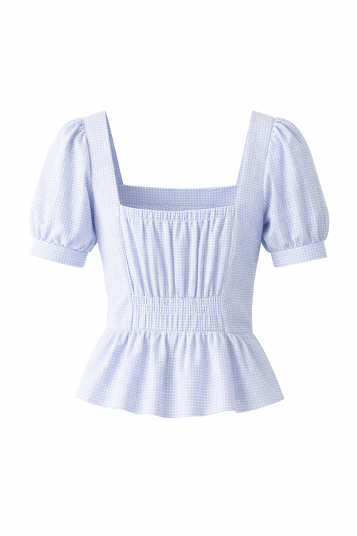 Blue Whisper Peplum Blouse