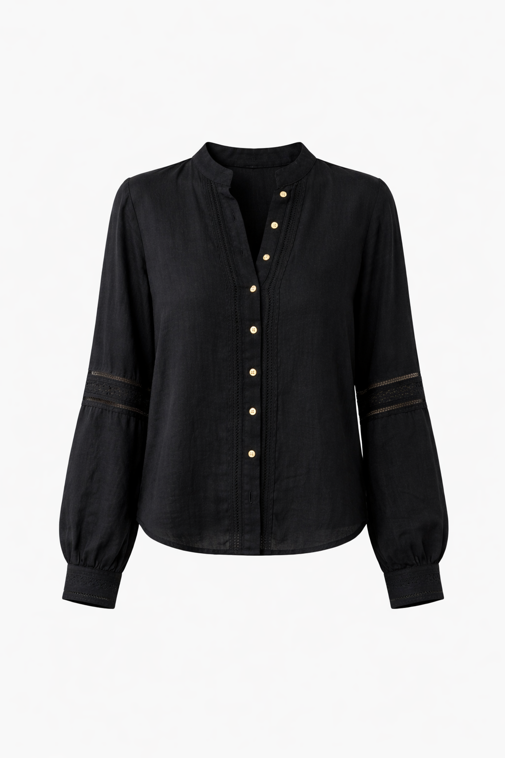 Noir Essence Linen Blouse